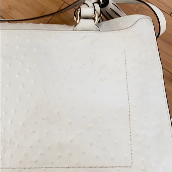 COACH Cream Ostrich Satchel - Picture 7 of 8